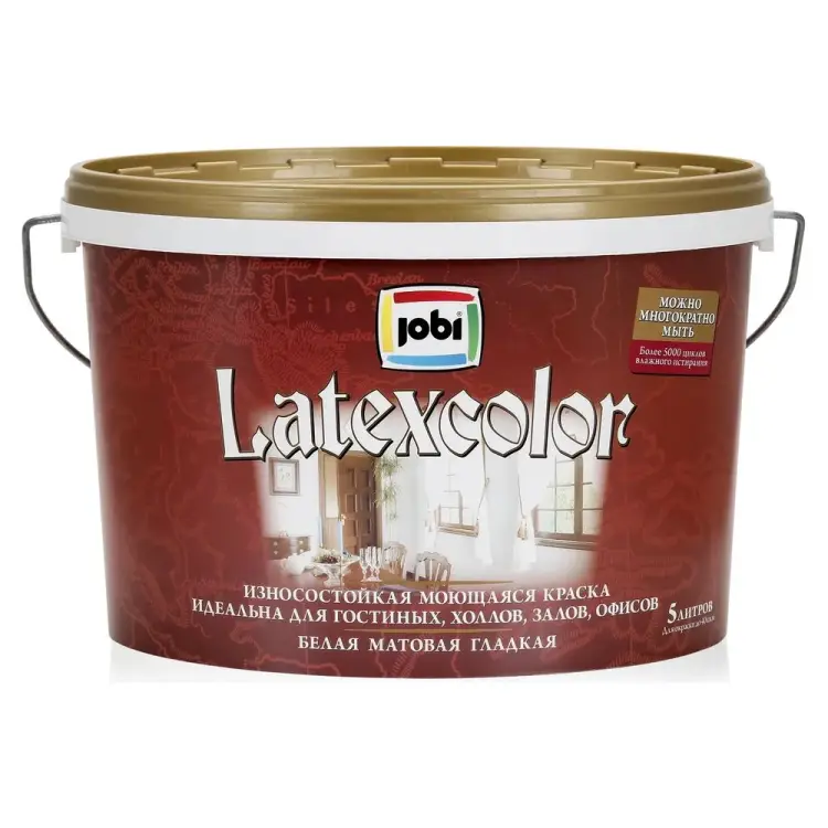 Интерьерная моющаяся краска JOBI LATEXCOLOR 11832 Интерьерная моющаяся краска JOBI LATEXCOLOR 11832