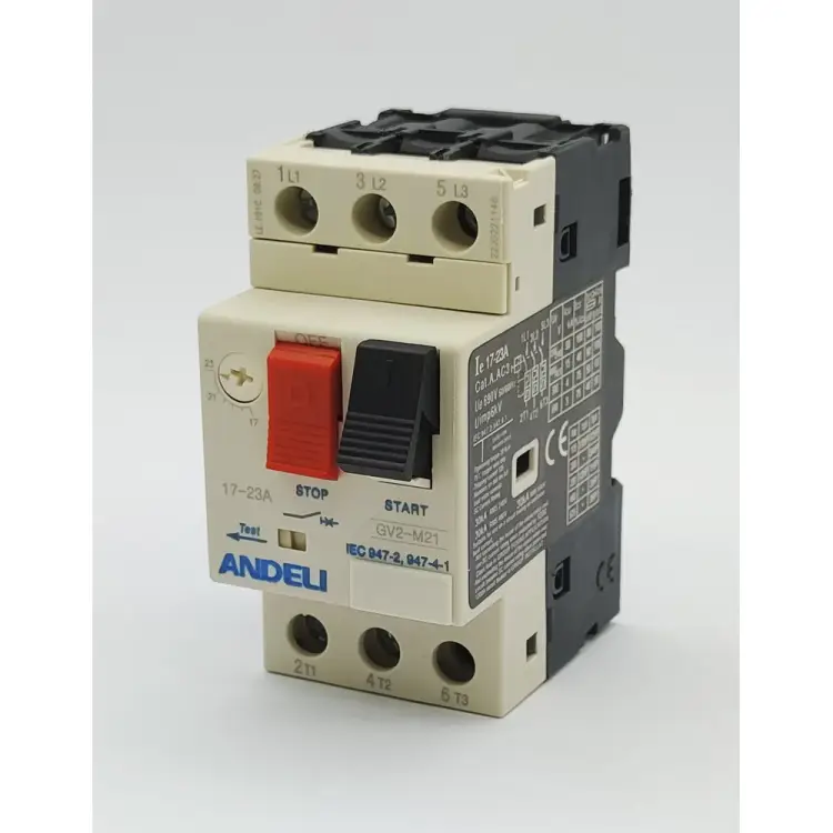 Пускатель ANDELI gv2-m21 17a~23a кнопочный ADL06-612