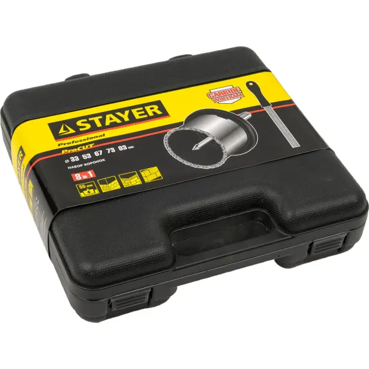 Набор коронок STAYER PROFESSIONAL 33345-H8 Набор коронок STAYER PROFESSIONAL 33345-H8