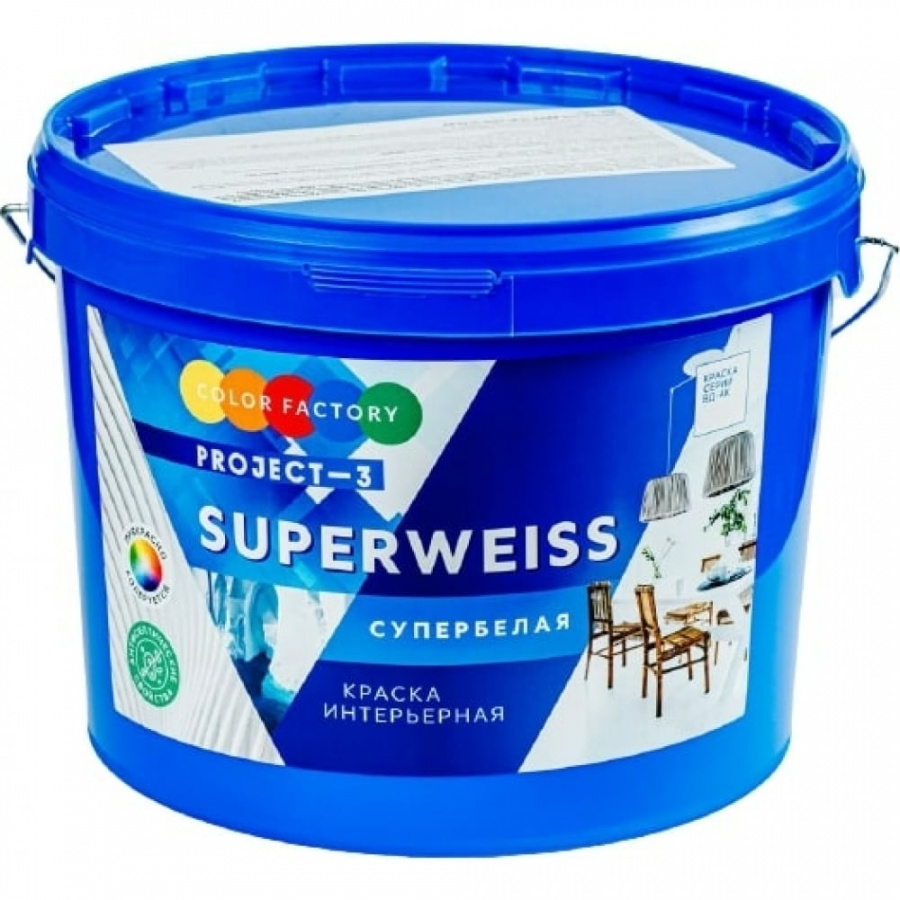 Краска ФАБРИКА ЦВЕТА ВД-АК-Project-3 SUPERWEISS