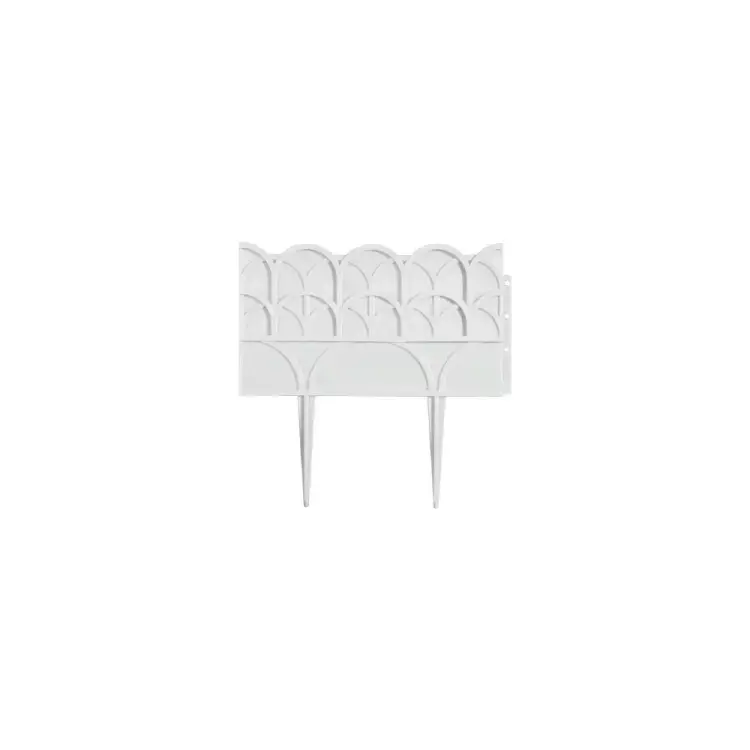 Садовый бордюр ПОЛИМЕРСАД Для цветников ПС-Б02-бел