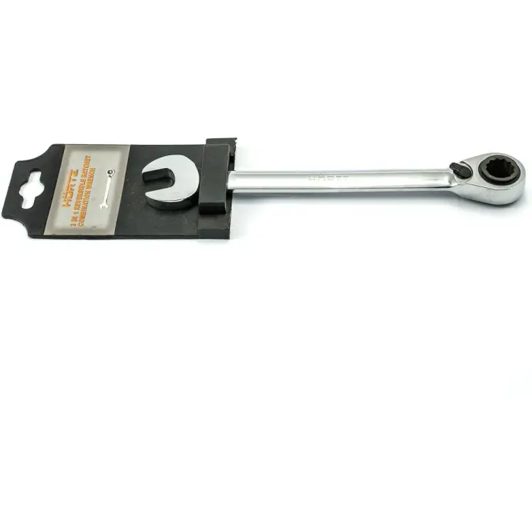 Реверсивный трещоточный комбинированный ключ HORTZ 121357