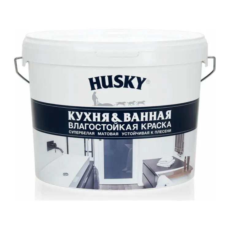 Краска для кухонь и ванных комнат HUSKY 32505 Краска для кухонь и ванных комнат HUSKY 32505