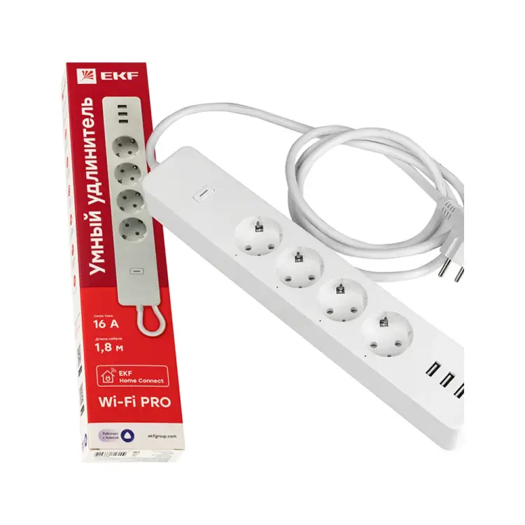 Умный удлинитель EKF PRO HomeConnect RCE-2-WF