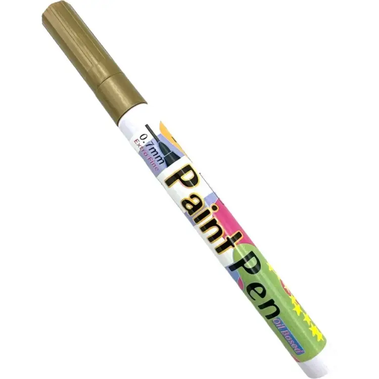 Маркер-краска по металлу с тонким наконечником Flysea Paint Marker FS-177-gold