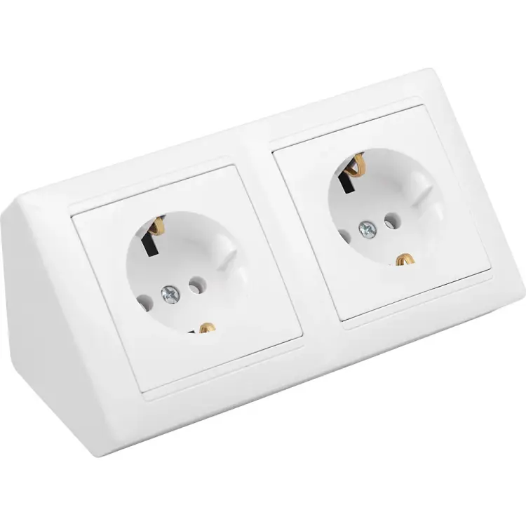 Угловой блок двухместной розетки BYLECTRICA СТИЛЬ РА16-756