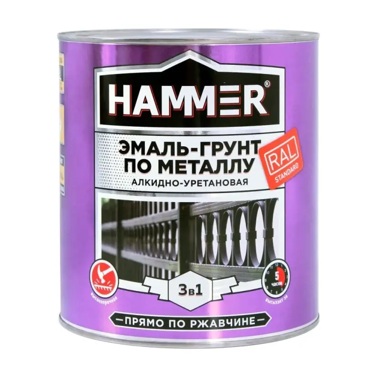 Эмаль-грунт по металлу Hammer ЭК000133632