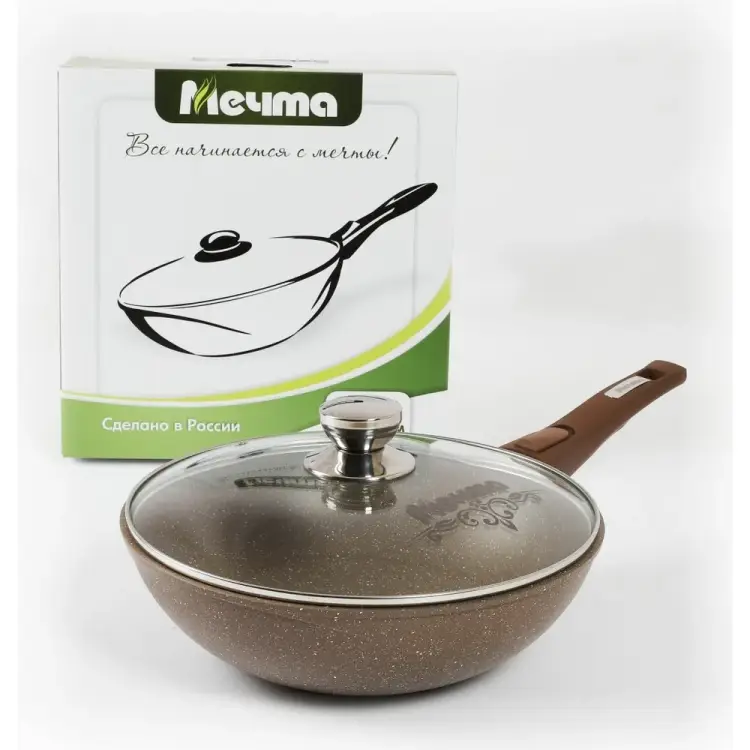 Сковорода-вок Мечта АП Гранит brown с078806 Сковорода-вок Мечта АП Гранит brown с078806