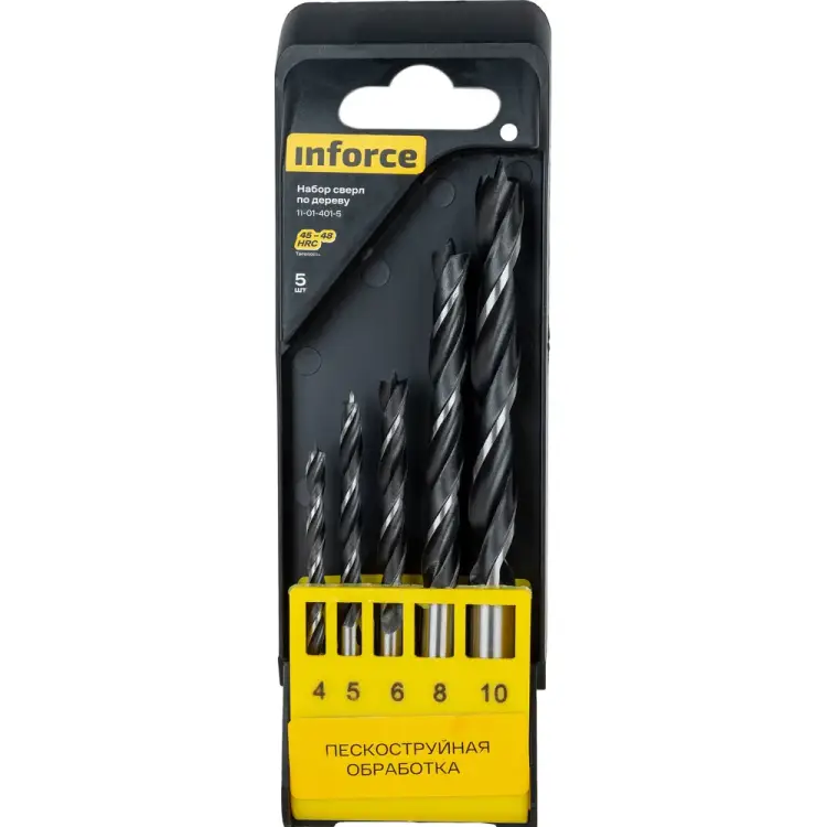 Набор сверл по дереву Inforce 11-01-401-8