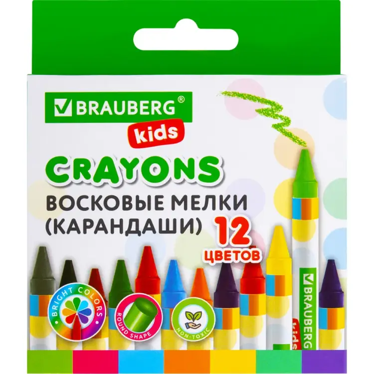 Восковые мелки BRAUBERG kids 271696