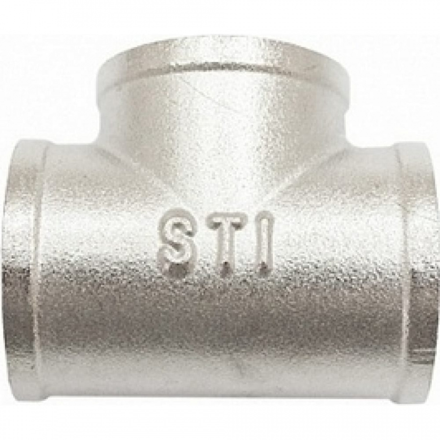 Латунный никелированный тройник STI D190-00074