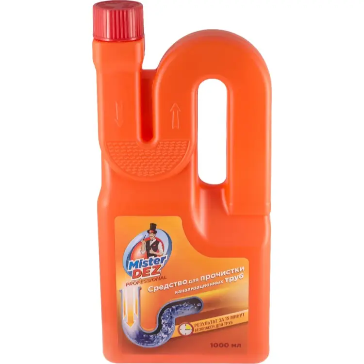 Средство для чистки канализационных труб Mister Dez PROFESSIONAL с дезинфицирующим эффектом, 1 л 1060