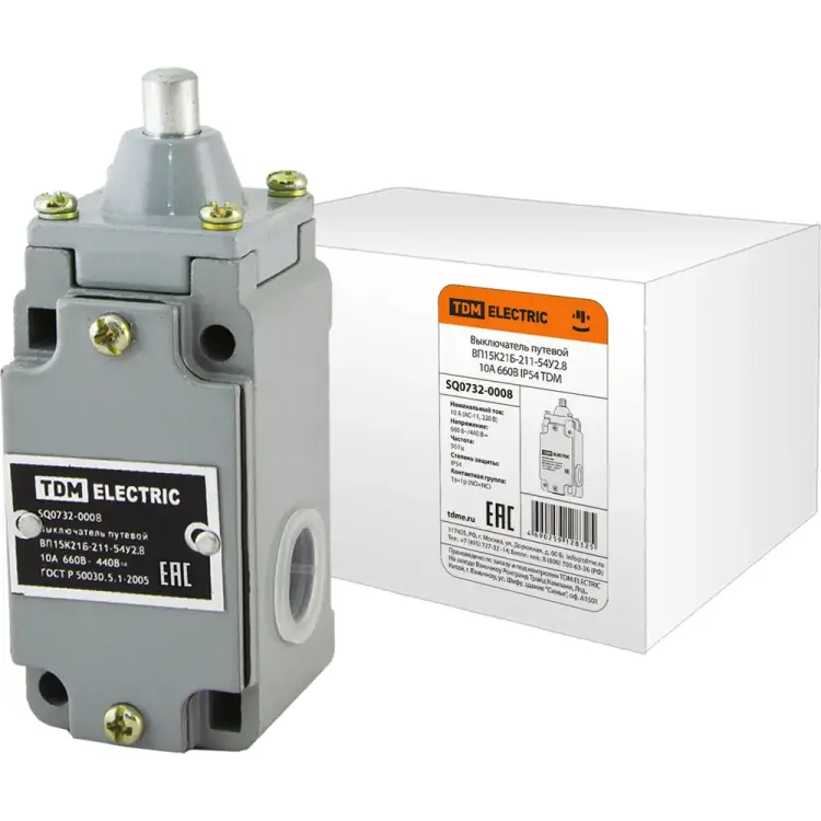 Путевой выключатель TDM ELECTRIC ВП15К21Б-211-54У2.8 SQ0732-0008