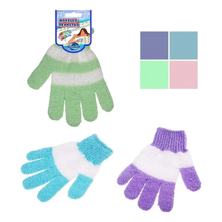 Мочалка-перчатка МУЛЬТИДОМ Полосатик MJ17-37 Мочалка-перчатка МУЛЬТИДОМ Полосатик MJ17-37