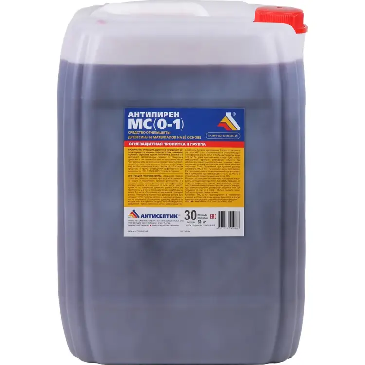 Раствор антипирена ЗАО "Антисептик" МС (0-1) 00-00003562