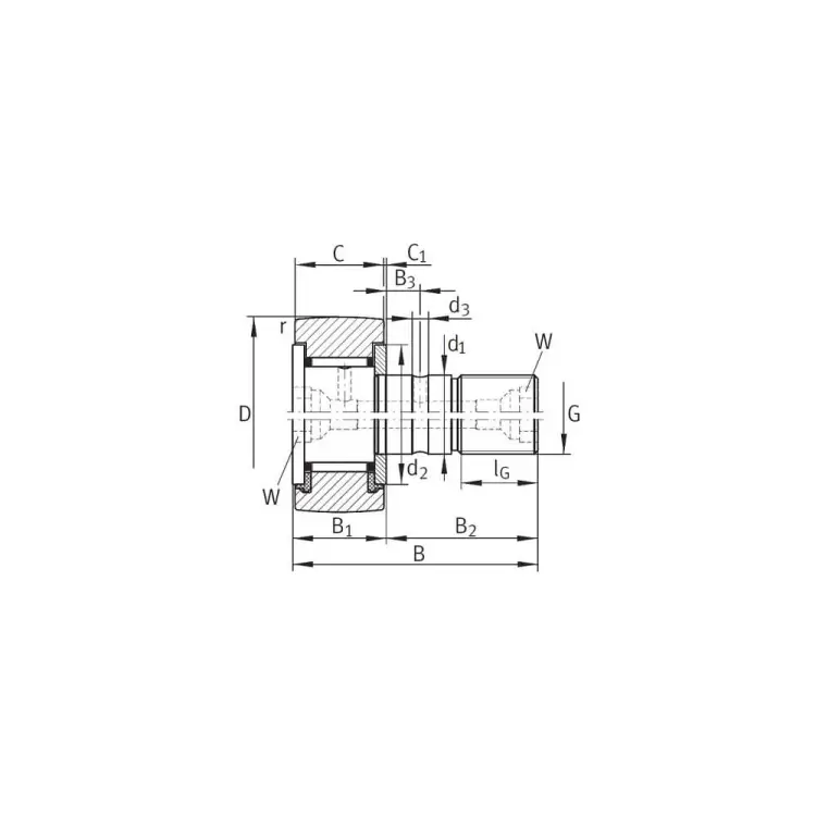 Опорный ролик TECHNIX KRV19-PP KRV19PPTECHNIX