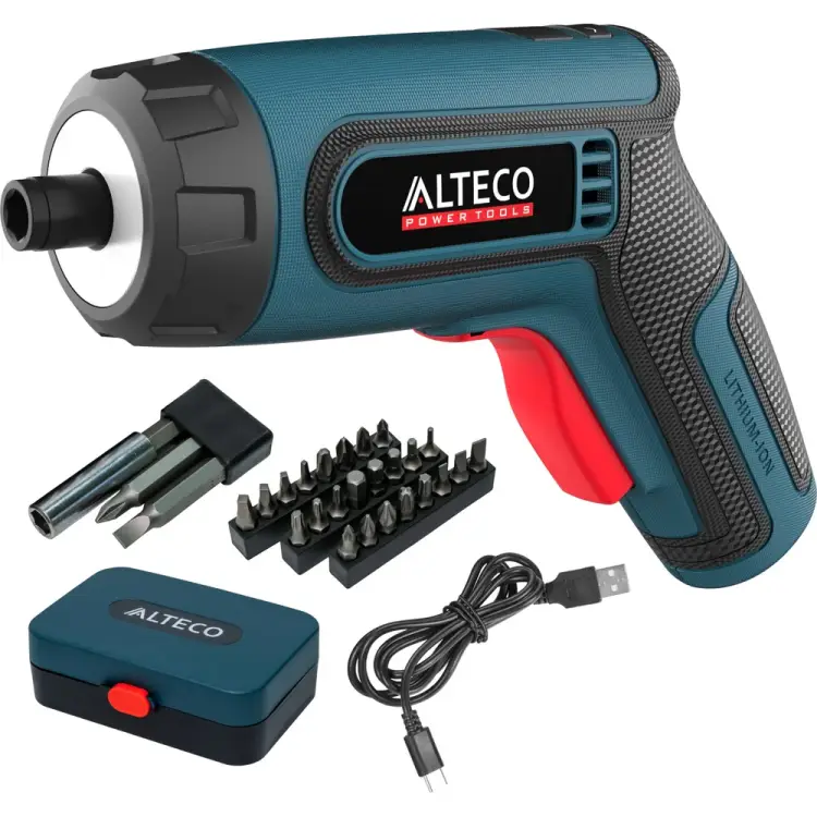Аккумуляторная угловая отвертка ALTECO CSD 4V 67506