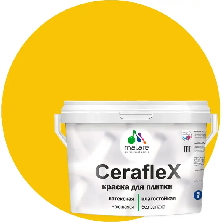 Латексная краска для кафельной и керамической плитки MALARE Ceraflex 2036773887348 Латексная краска для кафельной и керамической плитки MALARE Ceraflex 2036773887348