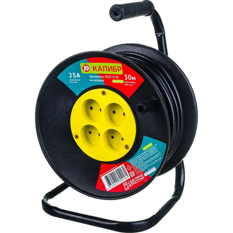 Удлинитель на катушке Калибр 217126 Удлинитель на катушке Калибр 217126
