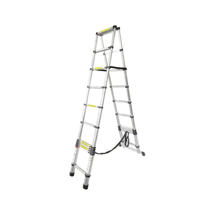 Телескопическая алюминиевая двухсекционная лестница-стремянка Forsage F-UP320-2