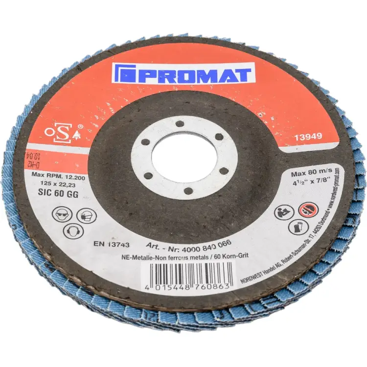 Торцевой круг лепестковый по алюминию PROMAT 4000840066 Торцевой круг лепестковый по алюминию PROMAT 4000840066