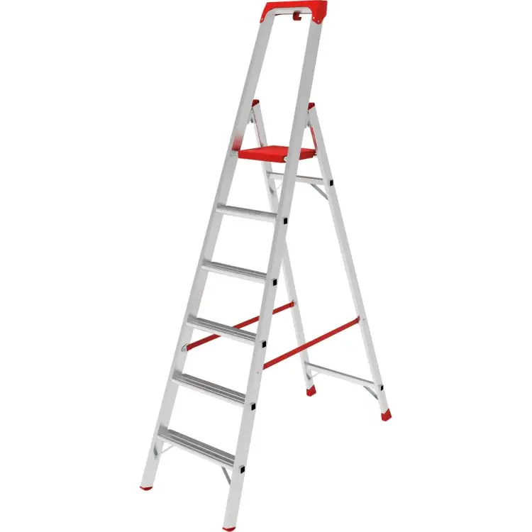 Индустриальная алюминиевая стремянка Новая Высота 5115106 Индустриальная алюминиевая стремянка Новая Высота 5115106
