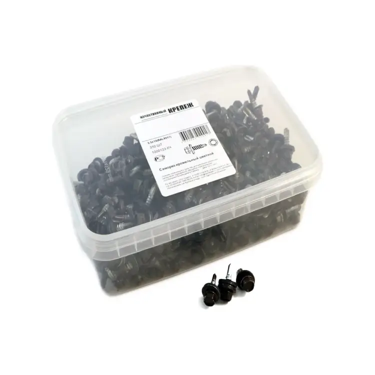 Кровельный саморез качественный крепеж 5,5/19 коричневый 1000123 КЧ