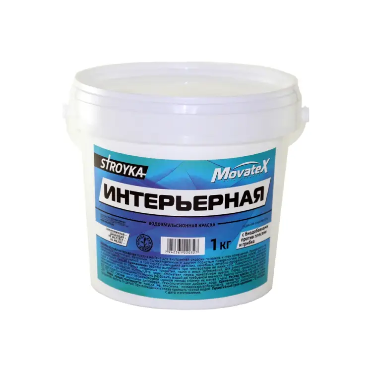 Интерьерная водоэмульсионная краска Movatex Stroyka Т31712