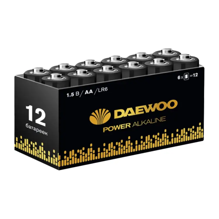 Алкалиновая батарейка DAEWOO LR 6 Power Alkaline Pack-12 5042070