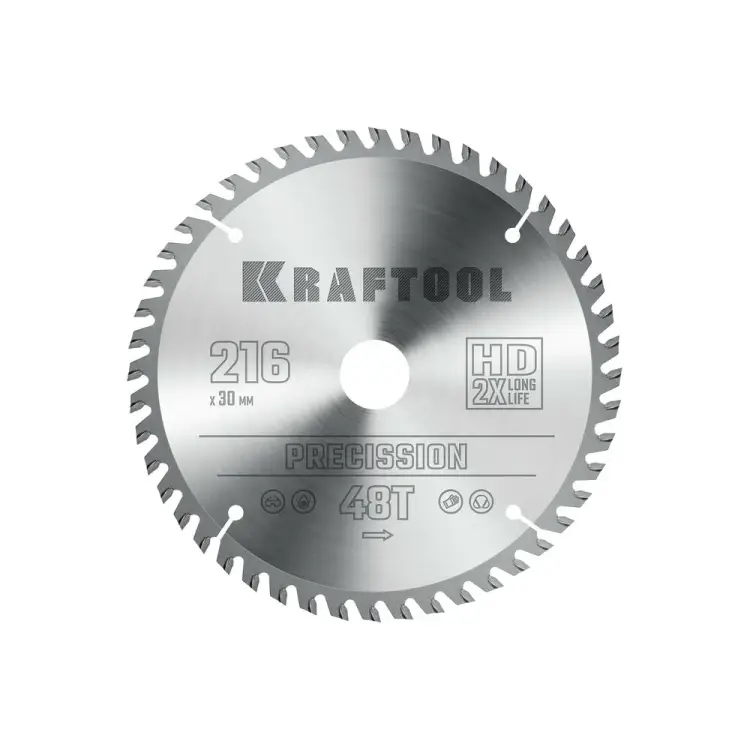 Пильный диск по дереву KRAFTOOL Precision 36952-216-30 Пильный диск по дереву KRAFTOOL Precision 36952-216-30