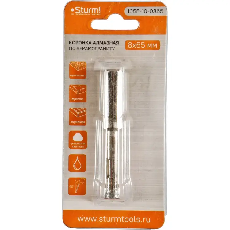 Алмазная коронка Sturm 1055-10-0865