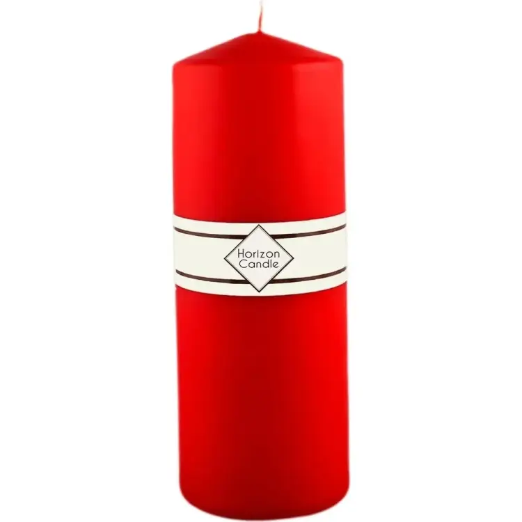 Свеча MIR LIGHT СТОЛБИК КРАСНАЯ HorizonCandle СС-800363