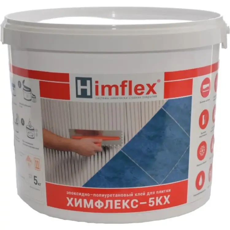 Эластичный эпоксидно-полиуретановый клей для плитки и камня Himflex 5КХ 4631168710478 Эластичный эпоксидно-полиуретановый клей для плитки и камня Himflex 5КХ 4631168710478