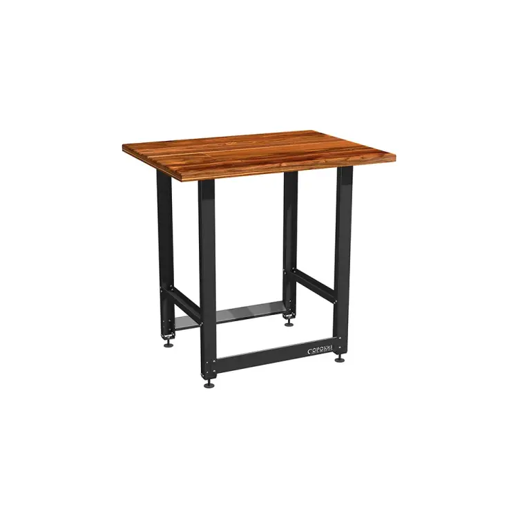 Верстак Сорокин Small со столешницей из массива и траверсами для хранения мотоколёс 35.24