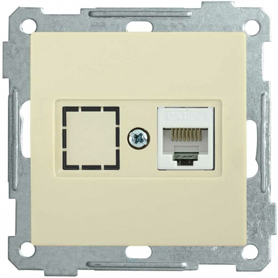 Компьютерная розетка IEK BOLERO РК10-1-Б