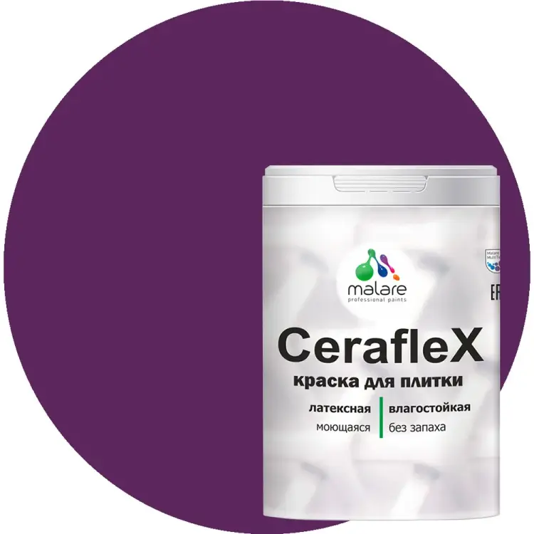 Латексная краска для кафельной и керамической плитки MALARE Ceraflex 2036774796595 Латексная краска для кафельной и керамической плитки MALARE Ceraflex 2036774796595