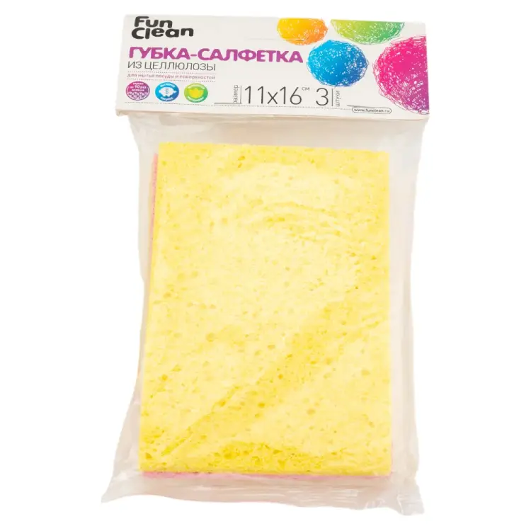 Губка-салфетка для мытья поверхностей Fun Clean 7789