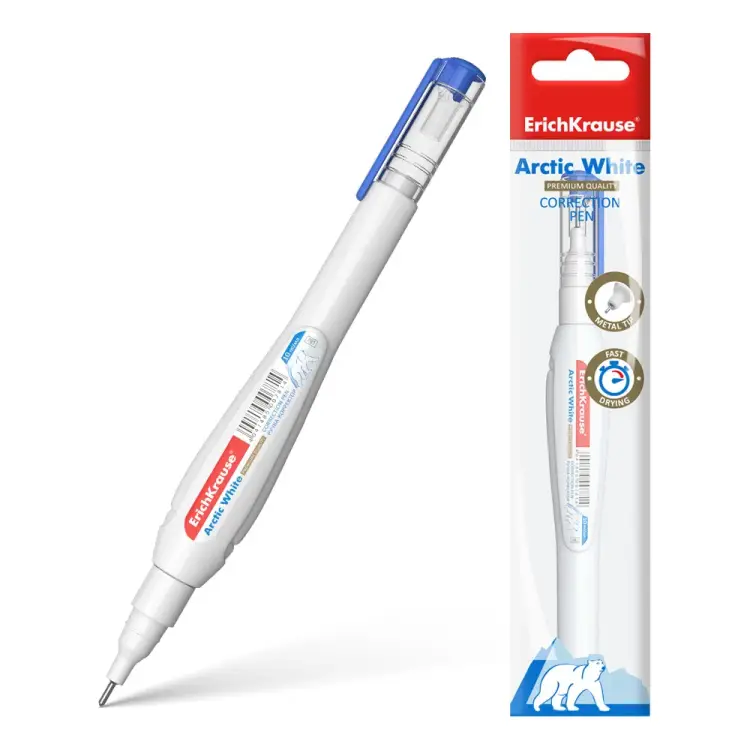 Ручка-корректор ErichKrause Arctic white 14173