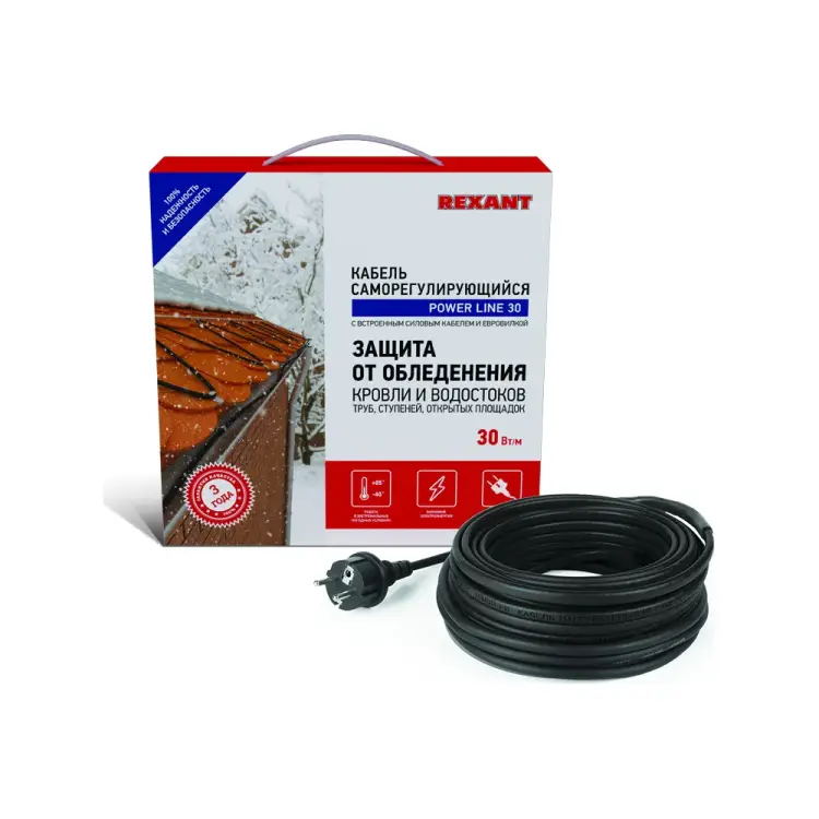 Греющий саморегулирующийся кабель REXANT POWER Line 51-0650 Греющий саморегулирующийся кабель REXANT POWER Line 51-0650