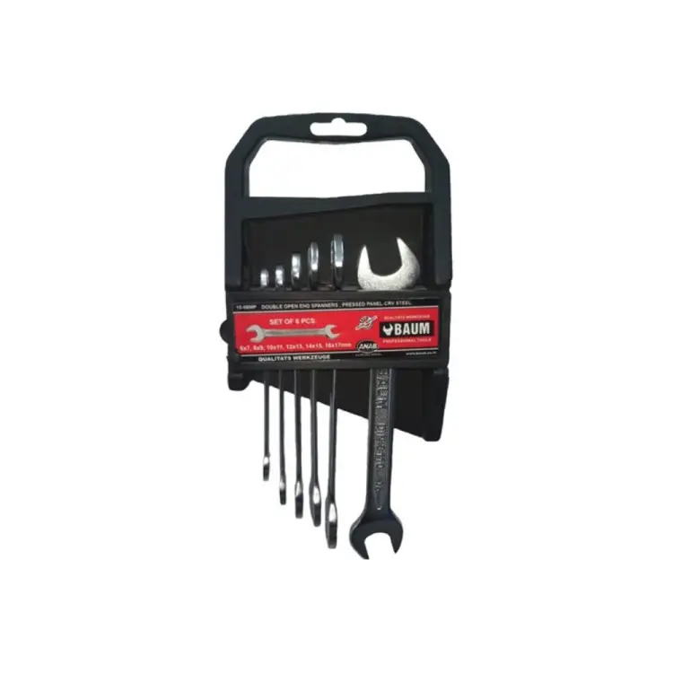 Набор рожковых ключей BAUM 8x10-20x22 мм 10-06МР Набор рожковых ключей BAUM 8x10-20x22 мм 10-06МР