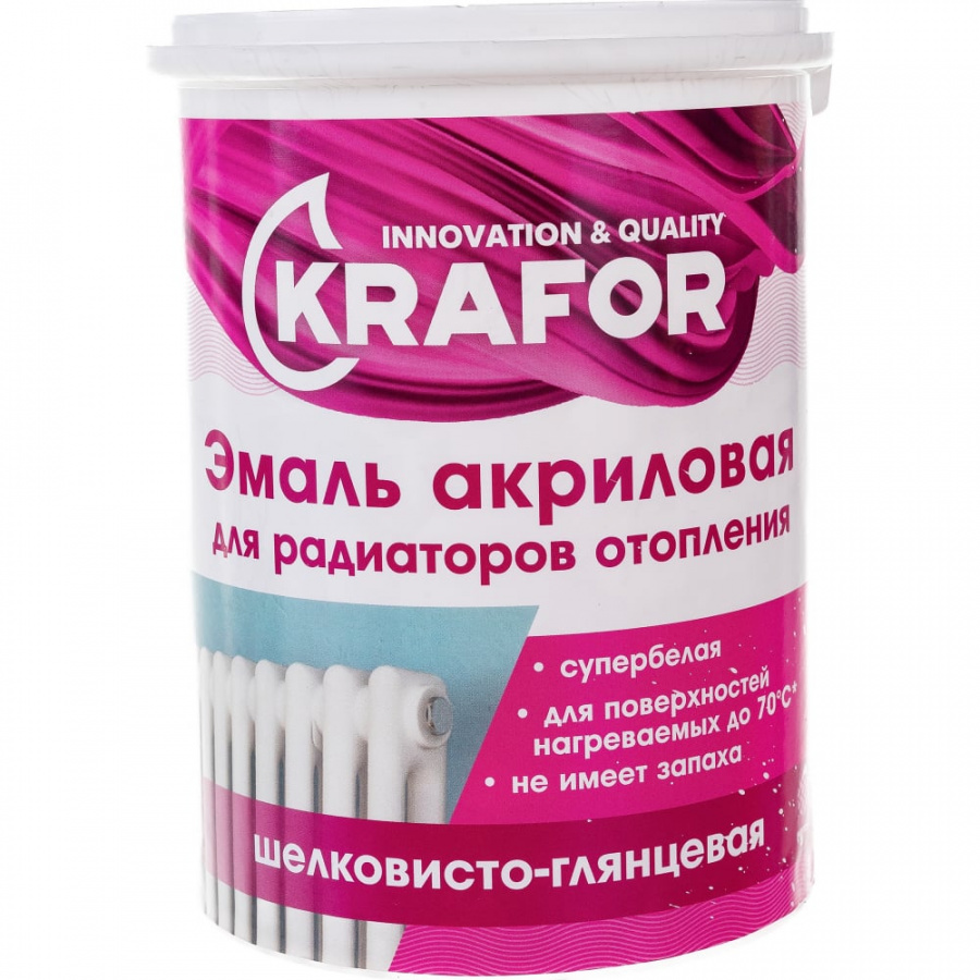 Акриловая эмаль для радиаторов KRAFOR 44987