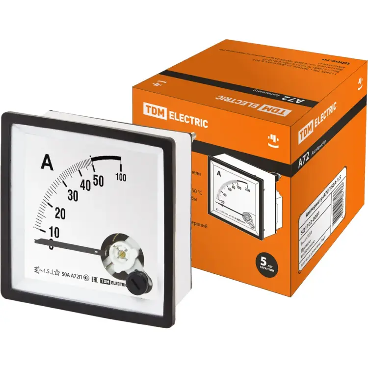 Амперметр TDM ELECTRIC А72П 50А-1,5 SQ1102-0081
