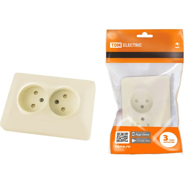 Двойная розетка TDM ELECTRIC Ильмень SQ1823-0115