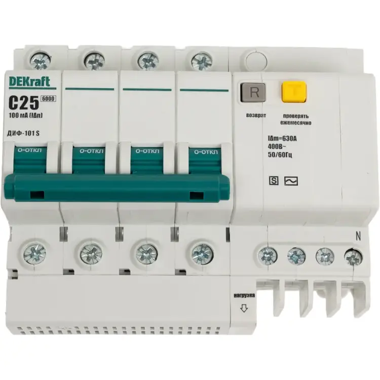 Селективный дифференциальный автомат DEKraft ДИФ101 15310DEK