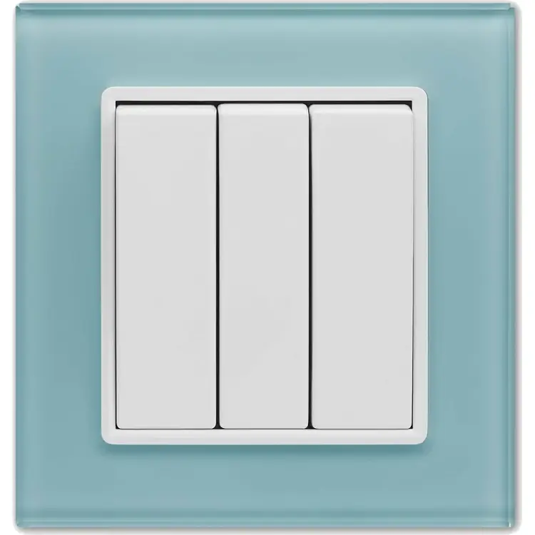 Трехклавишный выключатель Vesta Electric Exclusive Blue FVK050107SIN