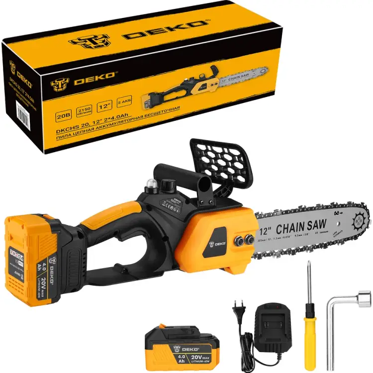 Цепная аккумуляторная бесщеточная пила DEKO DKCHS 085-2000 Цепная аккумуляторная бесщеточная пила DEKO DKCHS 085-2000