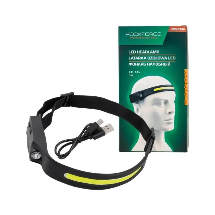 Налобный ударопрочный фонарь Rockforce RF-JBEL9906(57860)