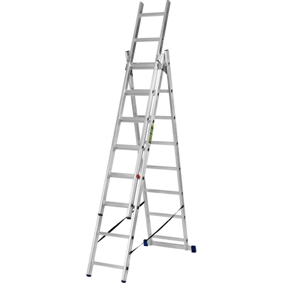 Алюминиевая трехсекционная лестница СИБРТЕХ 97818