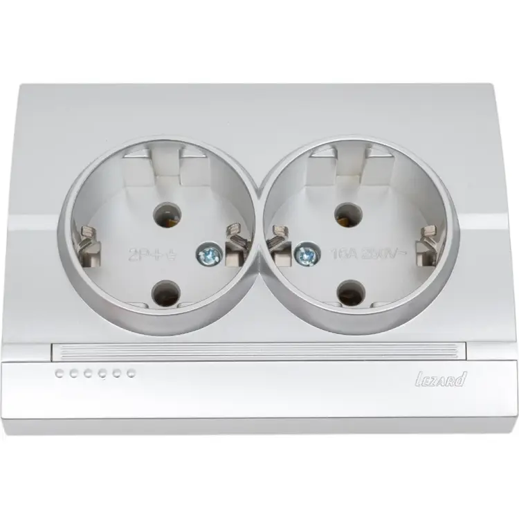 Двойная розетка Lezard DERIY 702-2828-127B
