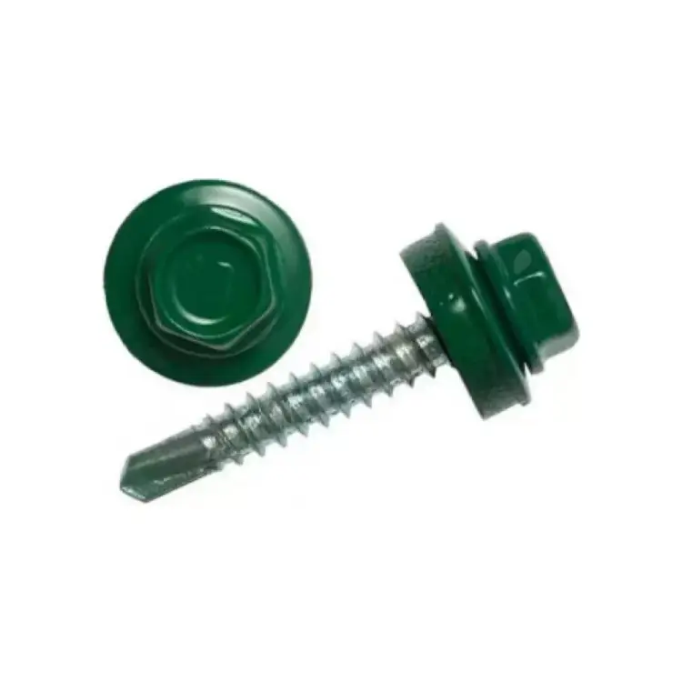 Кровельный саморез качественный крепеж 4,8/38 RAL6005250 зеленый мох (250 шт.) 1000107